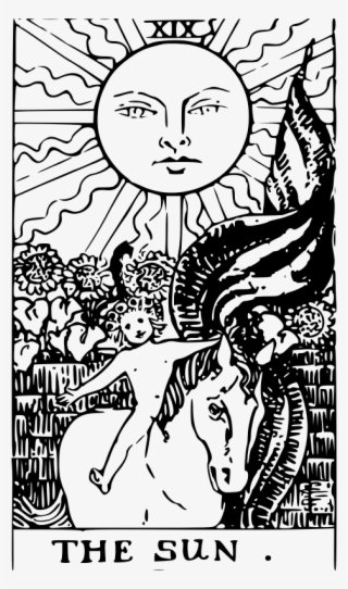 Rider Waite Major Arcana Sun - Tarot Card The Sun Minimalist #9276089