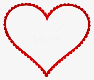 Free Png Download Red Heart Border Frame Clipart Png - Turquoise Bead Hoop Earrings #9276335