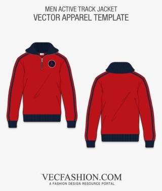 Graphic Freeuse Download Active Template Vecfashion - Track Jacket Design Template #9277613