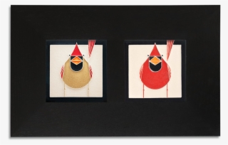 Charley Harper Cardinals Framed Set, Ebony Finish - Toppings #9277822