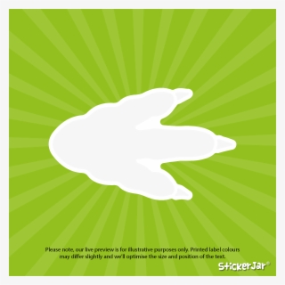 45mm X 27mm Dinosaur Feet Shoe Label - Illustration #9278413