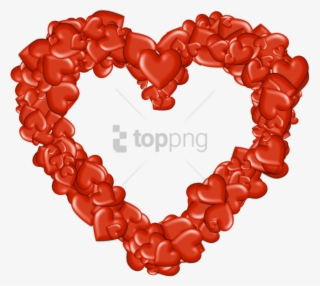 Free Png Download Heart Made Of Hearts Png Images Background - Imagenes En Png De Corazones #9278874