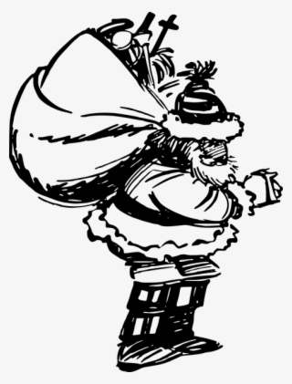 Free Photo Bag Christmas Comic Characters Presents - Santa Sketch Png #9279465