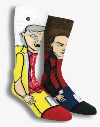 Back To The Future Ii Doc And Marty 360 Socks By Odd - Sock #9279574