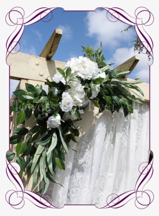 Georgie White Corner Arbor / Arch Decoration Package - Floral Arrangements For Arbors #9280088