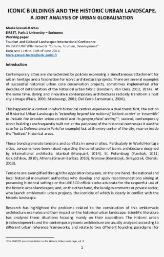 Iconic Buildings And The Historic Urban Landscape - Document #9280885