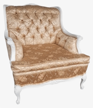 French Shimmery Pink Brocade Chair - Sleeper Chair #9282127