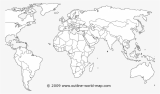 Download Black White World Map - World Map #9284446
