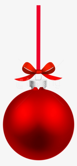 Free Png Download Red Hanging Christmas Ball Clipart - Red Christmas Ball Png #9285159