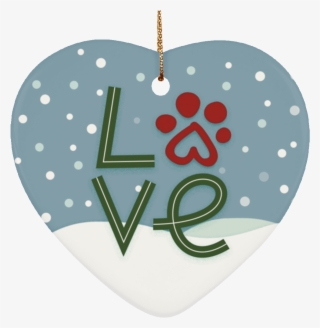 Ceramic Love Heart Ornament - Circle #9285264