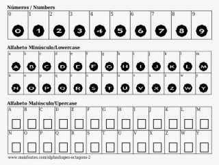 Font Details Alpha Shapes Octagons - Number #9286423