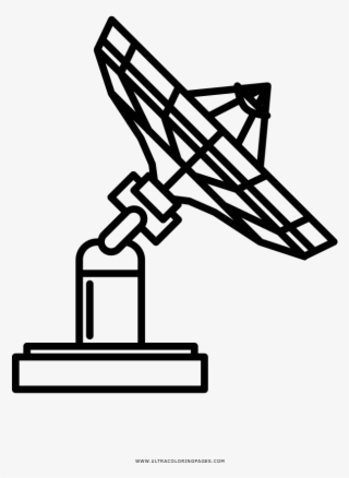 Satellite Dish Coloring Page - Line Art #9287276