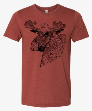 Red Fox Moose With Hat Shirt - T-shirt #9287409