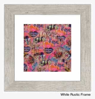 Love White Rustic Frame - Picture Frame #9287410