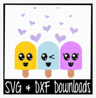 Free Kawaii Popsicles * Ice Cream * Fro-yo Cutting - Illustration #9288312