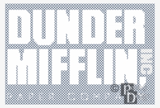 Dunder Mifflin Logo Cross Stitch Pattern For Shirt - Dunder Mifflin Logo White #9289039