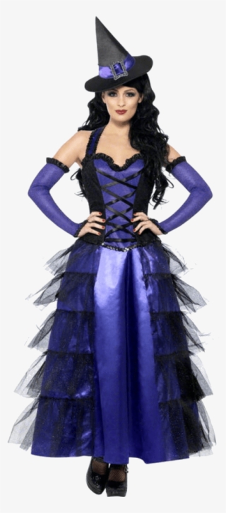 Black & Purple Glamorous Witch Costume - Witch Dress #9290768