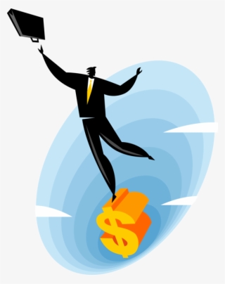 Vector Illustration Of Successful Businessman Stands #9291686