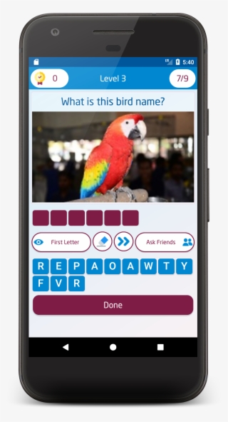 Offline Word Quiz Image Guess Puzzle Game For Android - Macaw #9293391