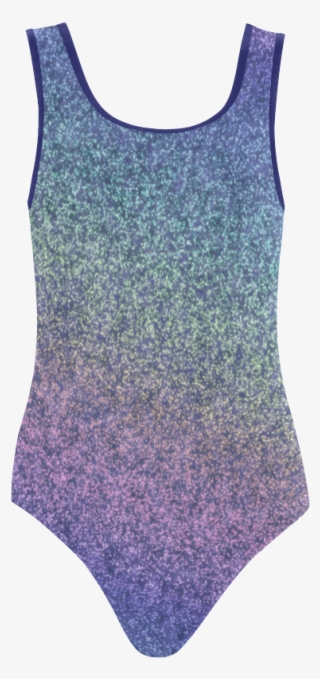 Rainbow Blues Gradient Vest One Piece Swimsuit - Maillot #9293893