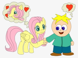 Crossover Shipping, Flutterbutters, Fluttershy, Heart, - Fluttershy X Butters #9294552