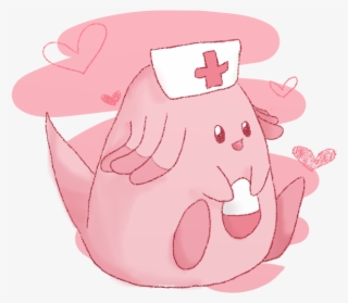 Chansey Pokemon Pokemon Art Pink Cute - Cartoon #9295998