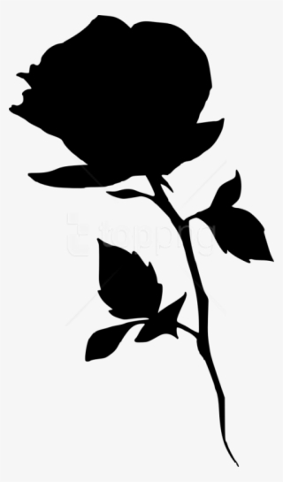 Free Png Rose Silhouette Png Images Transparent - Silhouette Of A Rose #9299418