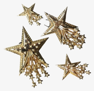 Rosenstein Sterling Shooting Star Two Pins And Earrings - Craft #9299661