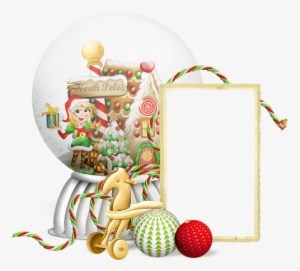 Transparent Christmas Png Photo Frame With Snowglobe - Christmas Snow Globe Clipart Png #930201