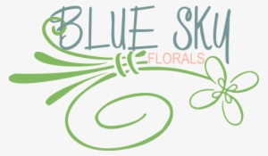 Blue Sky Florals - Calligraphy #931146
