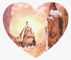 Awesome Ship Heart-shaped Mousepad - Fantastisches Schiff Karte #931746