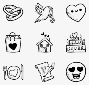 Hand Drawn Love Elements - Hand Drawn Icons Png #931846