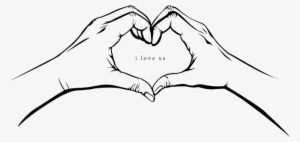 Hand Heart Drawing - Heart Hands Black And White #931872