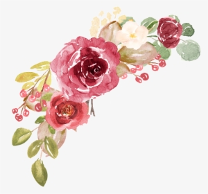 Hand Painted Realistic Retro Watercolor Flower Png - 水彩 花 #932033