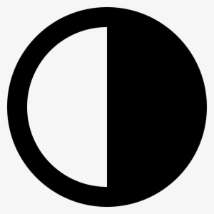 Half-filled Circle Comments - First Quarter Moon Icon #932248