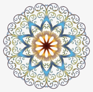 Prismatic Flourish Snowflake 2 No Background Vector #932306