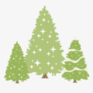 Glittery Pine Trees Set Svg Scrapbook Title Winter - Miss Kate Cuttables Christmas Tree #933311