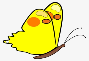 Butterfly Flying Clipart - Yellow Butterfly Clip Arts #933490