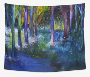 Fireflies Forest Tapestry #934024