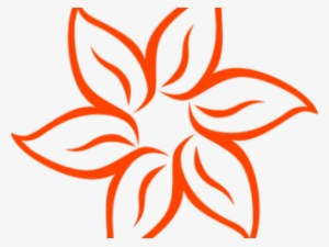 Red Flower Clipart Jungle Flower - Thick Line Coloring Pages #934063