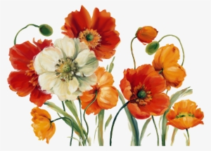 Click On Image To Enlarge - Lisa Audit - Poppies Melody Canvas #934924