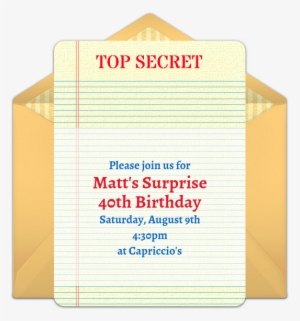 Top Secret Online Invitation - Happy Birthday Bro #935424