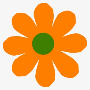 Orange Flower Clip Art At Clker - Orange Daisy Clip Art #935589