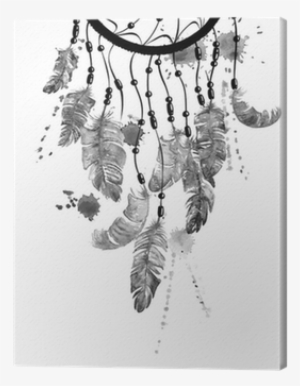 Watercolor Illustration With Dreamcatcher - Dreamcatcher Thank You Cards By Tfg - Dreamcatcher #935962