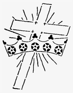 Cross And Crown Image - Crown Cross Drawing #936858