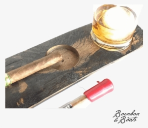 Bourbon Barrel Cigar Ashtray & Rocks Glass Stave Image - Ashtray #937826