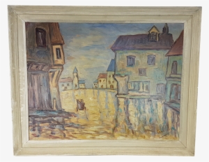 Oil On Board Of Impressionist Harbourscape - Painting #938552