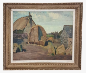Oil On Canvas Of Rural Scene - Picture Frame - Free Transparent PNG ...