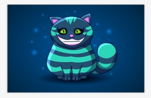 Alice In Wonderland's Cheshire Cat Poster - Alice And Wonderland Cat Vector #938595