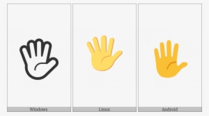 Raised Hand With Fingers Splayed On Various Operating - Hand #939480